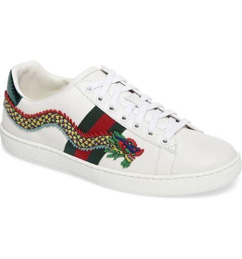 gucci new ace dragon sneaker|gucci ace metallic snakeskin sneakers.